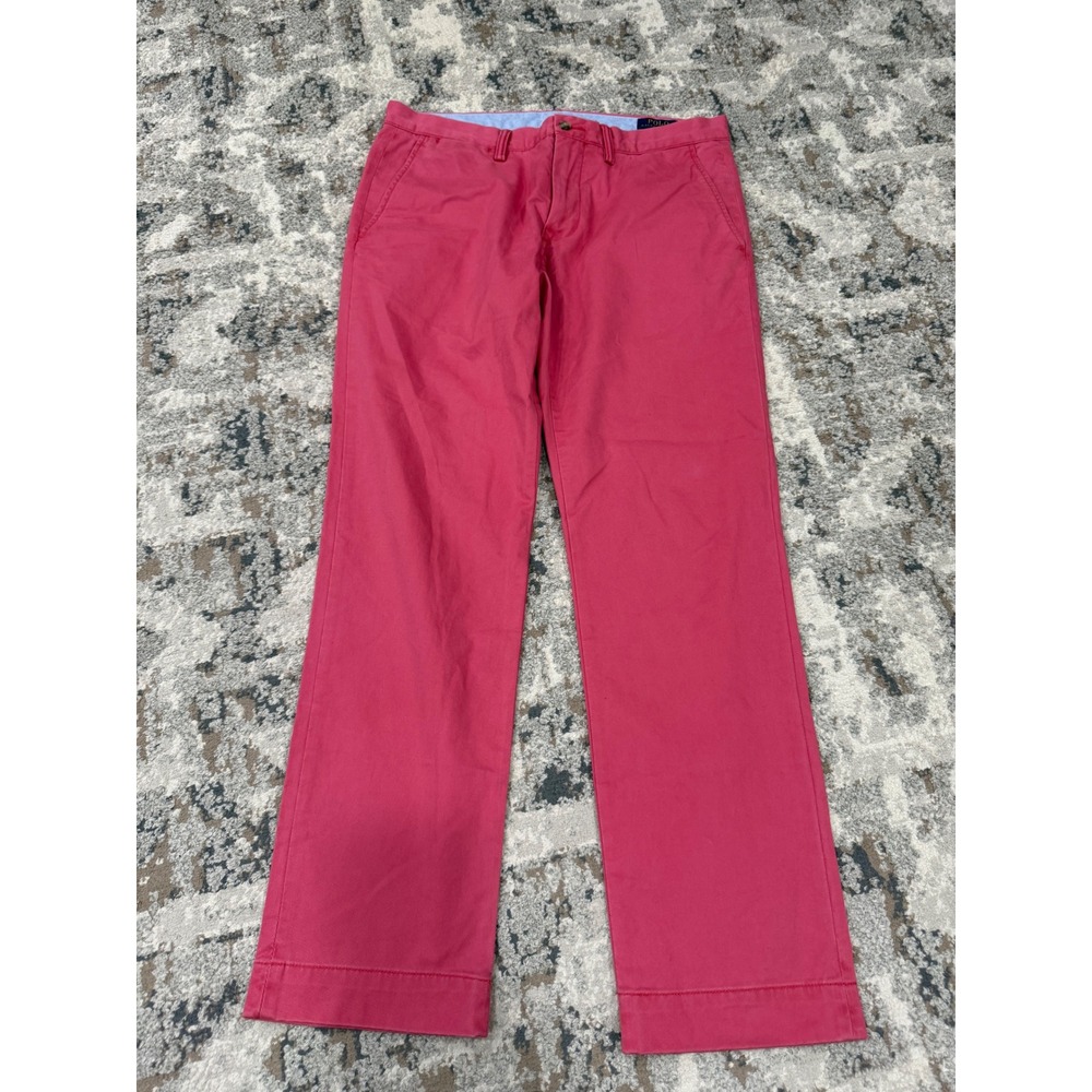 Polo Ralph Lauren Mens 33x30 Stretch Slim Fit Chino Pants Pink Raspberry